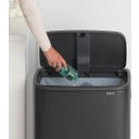 Bo Touch Bin 60 L mit 1 Kunststoffeinsatz - Matt Black