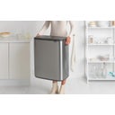 Bo Touch Bin - Pattumiera 60 L con Inserto in Plastica - Matt Steel Fingerprint Proof
