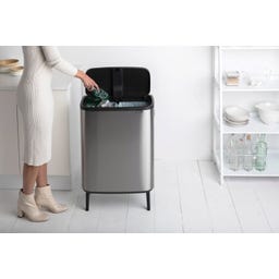 Bo Touch Bin Hi con 2 Cubos Interiores de 30 L - Matt Steel Fingerprint Proof