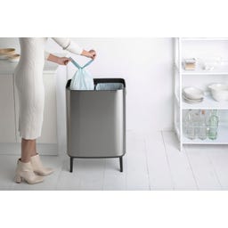 Bo Touch Bin Hi con 2 Cubos Interiores de 30 L - Matt Steel Fingerprint Proof