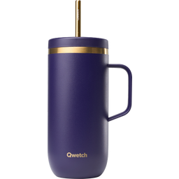 Qwetch Cold Cup con Manico - 600 ml - Viola scuro e oro