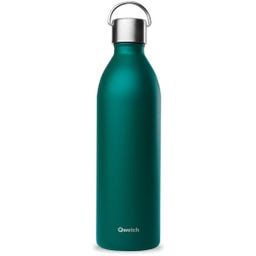 Qwetch Bouteille Isotherme ACTIVE, 1L - Vert émeraude mat