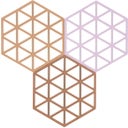 Zone Denmark Triangles Coaster, Set of 3 - Light Terracotta/Lupine/Almond