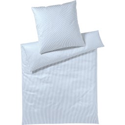 Hamburger Stripes Mako Satin Pillowcase, blue - 40 x 40 cm