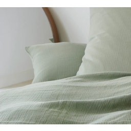 elegante Smooth Muslin Duvet Cover, Pistachio - 135/140 x 200 cm