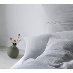 elegante Smooth Muslin Pillowcase, Stone - 40 x 40 cm