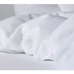 elegante Smooth Muslin Duvet Cover, White - 135/140 x 200 cm