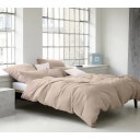 elegante Breezee Half-Linen Duvet Cover, sand - 135/140 x 200 cm