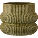 IB Laursen Planter with Grooves Ø 16 cm - Green
