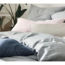 Breezee Half-Linen Duvet Cover, light grey - 135/140 x 200 cm