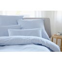 Hamburger Stripes Mako Satin Duvet Cover, blue - 135/140 x 200 cm