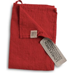 Lovely Linen Guest Towel / Place Mat - Real Red