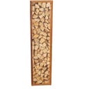 Prima terra Infinita Firewood Shelf with Rust Patina - 158 x 38 cm