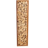 Prima terra Infinita Firewood Shelf with Rust Patina