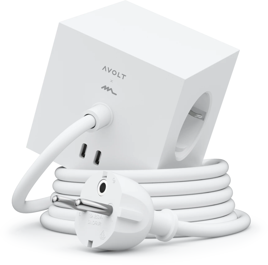 Square 1 - Power Extender USB-C & Magnet, Opal white
