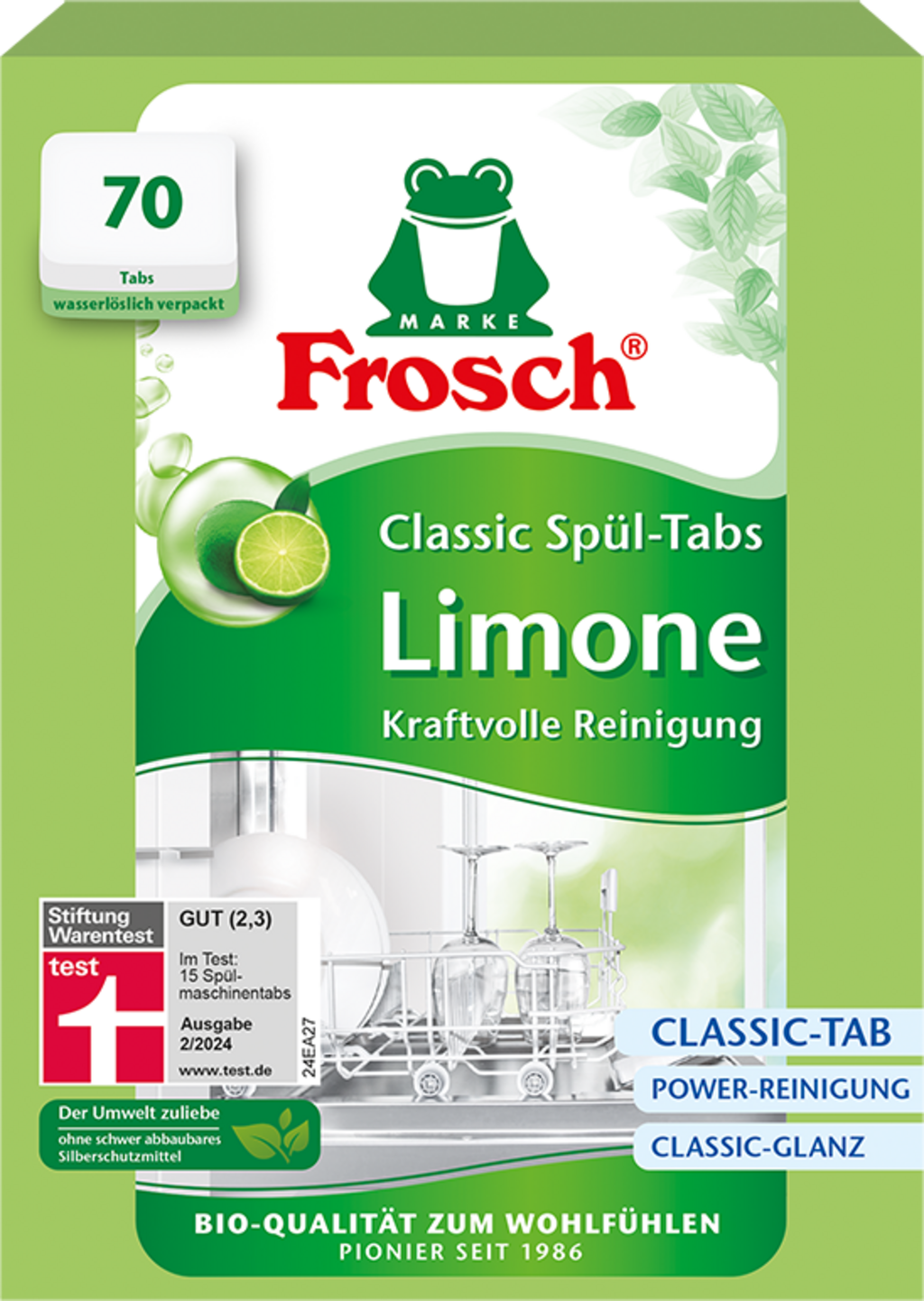 Frosch Tabs Classic per Lavastoviglie - Limone