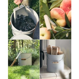 Livlig53 Metalen Emmer met Deksel, 12L - Grijs