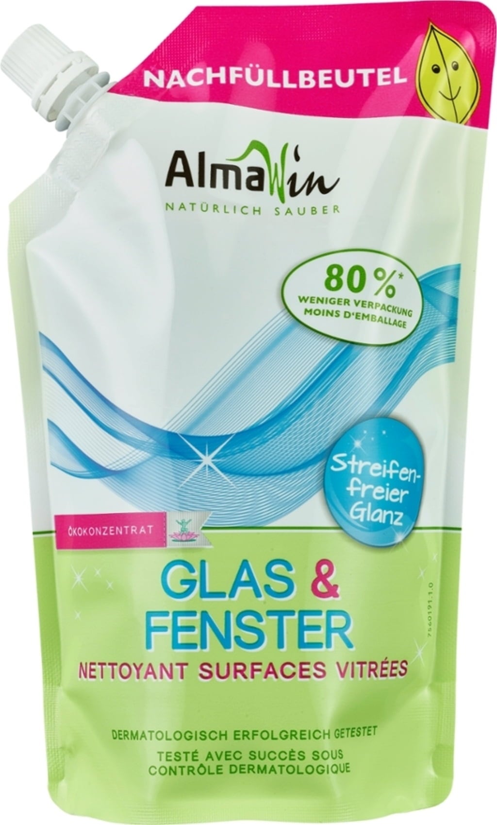 Glas & Fenster Reiniger, 500 ml Nachfüllbeutel