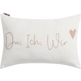 SILVRETTA Housse de Coussin « du ich wir »