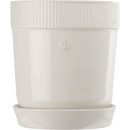 sagaform Elise Pflanztopf mit Untersetzer Medium - White