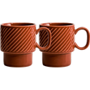 Coffee & More - Set di 2 Tazzine da Caffè, Terracotta
