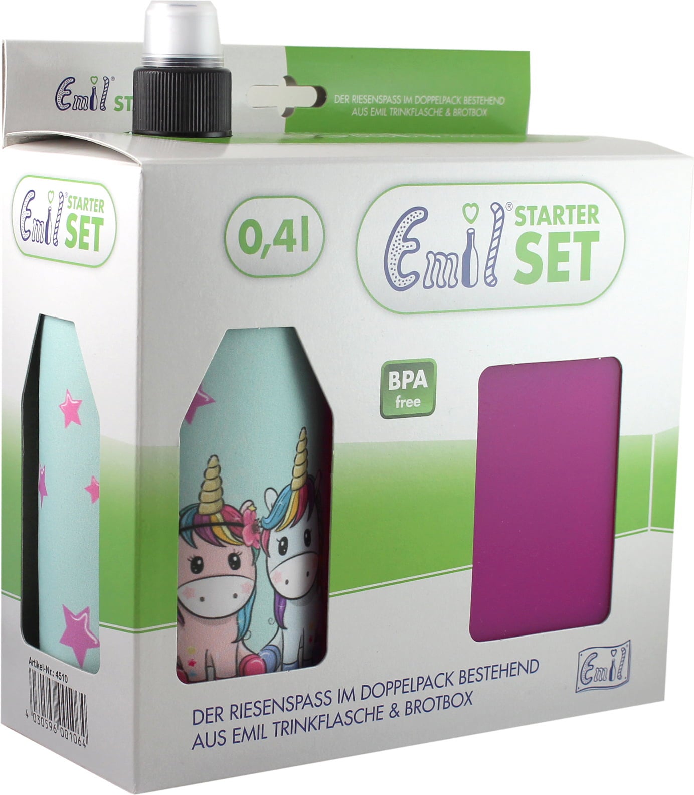 Emil – die Flasche® Unicorns Starter Set - 0.3 L Oval