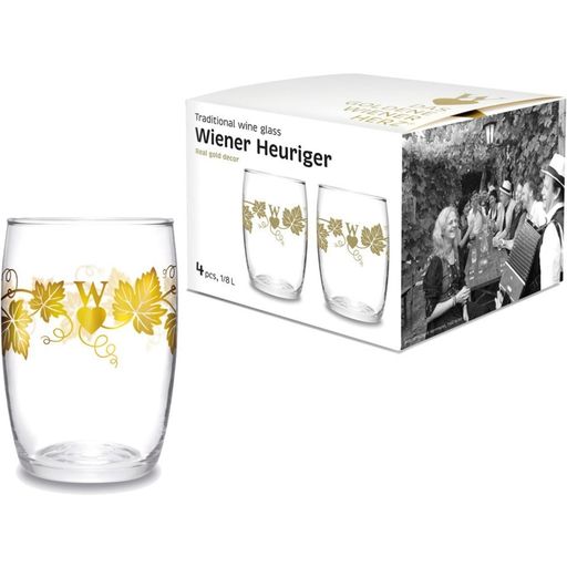 Das Goldene Wiener Herz® Wiener Heuriger Wine Glasses - 4 pieces - 1 set