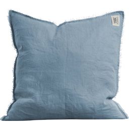 Lovely Linen Housse de coussin Misty Raw Edge - Misty Sky