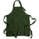 Lovely Linen Apron - Long - Jeep Green