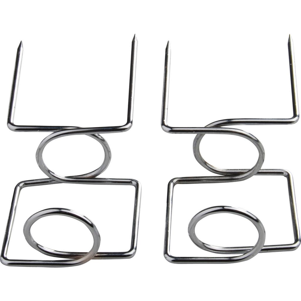 Esschert FF160 Set Di 2 Spiedini Per Barbecue - Morsetto Per Griglia, Adatti A Rametti O Bastoncini Di Bambù - 3