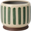 Vaso da Interni - Collector - Verde a Strisce, Ø 13 cm