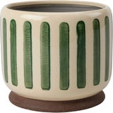 Zimmerpflanzentopf  "Collector" - Gr&uuml;n gestreift