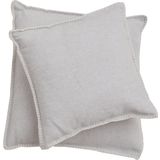 SYLT Uni Cushion Cover with Decorative Stitch, 50 x 50 cm