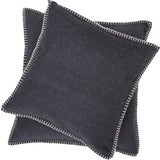 SYLT Uni Cushion Cover with Decorative Stitch, 50 x 50 cm