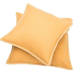 SYLT Uni Cushion Cover with Decorative Stitch, 40 x 40 cm - Gold