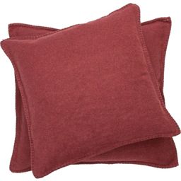 SYLT Uni Cushion Cover with Decorative Stitch, 40 x 40 cm - Barolo