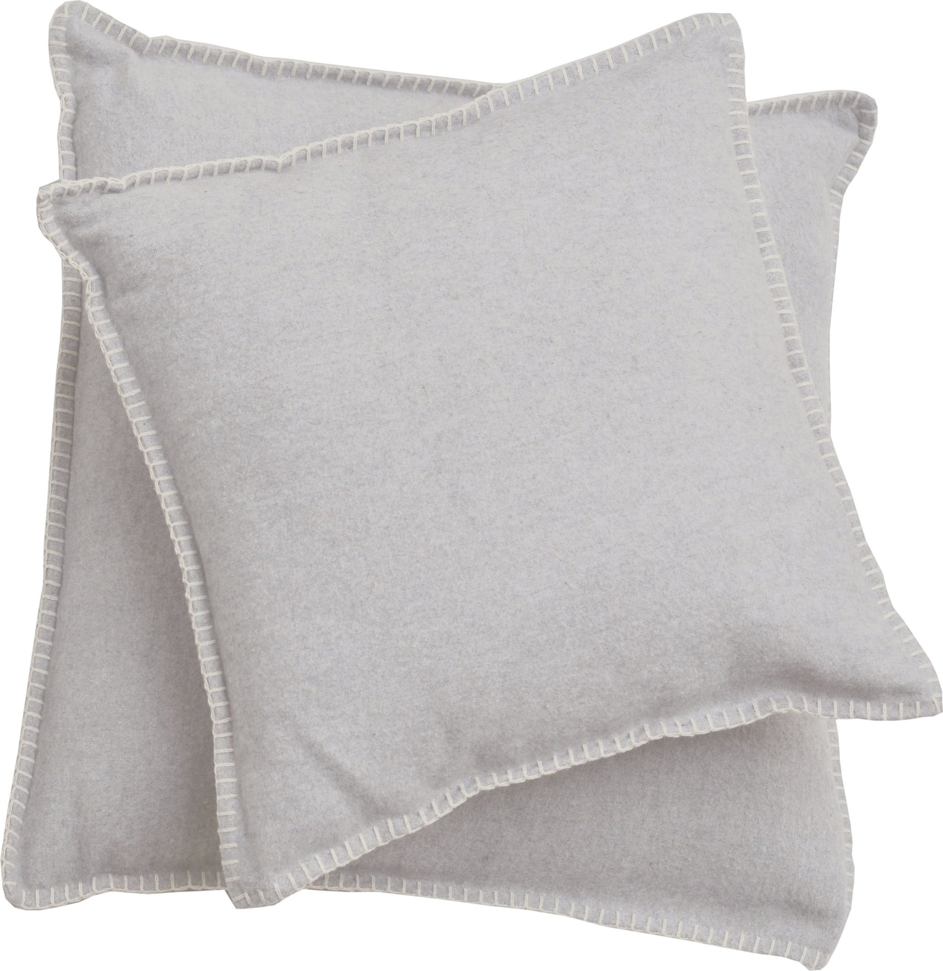 SYLT Uni Cushion Cover with Decorative Stitch, 40 x 40 cm