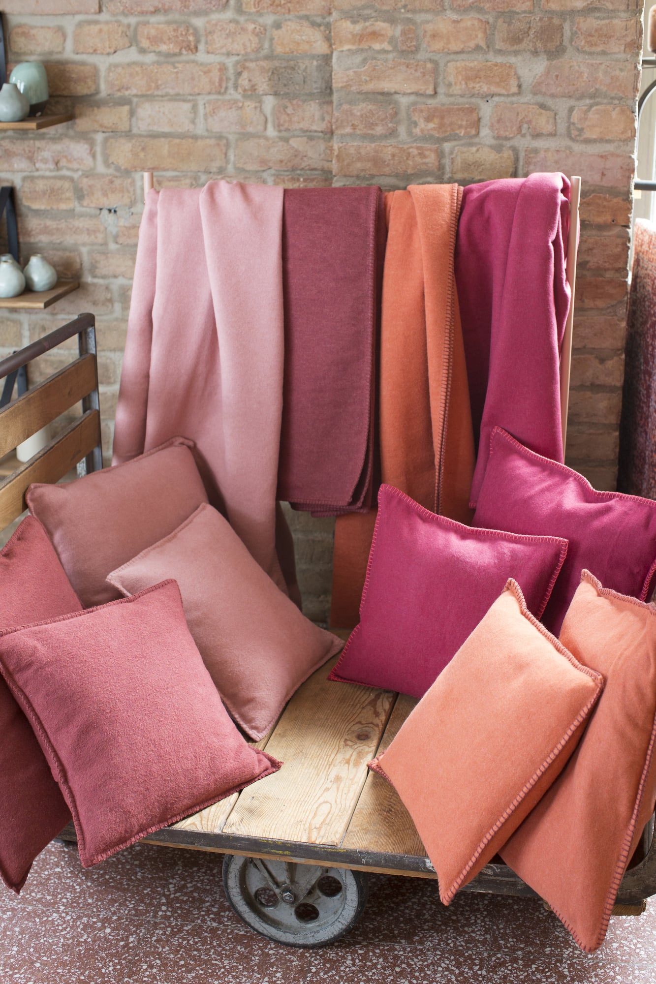 SYLT Uni Cushion Cover with Decorative Stitch, 50 x 50 cm