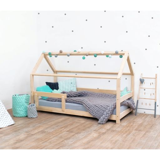 Benlemi House Bed TERY with Safety Rail - Nature