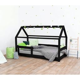 Benlemi House Bed TERY with Safety Rail - Black