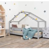 House Bed - LUCKY with Safety Rail - Grey