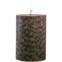 Eulenschnitt Blockkerze Olive Klein - Schwarz