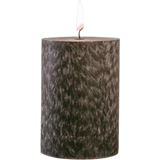 Eulenschnitt Blockkerze Olive Klein