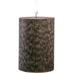 Eulenschnitt Blockkerze Olive Klein - Schwarz