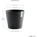 Ecopots Amsterdam Bloempot - Donkergrijs - Ø 40 cm