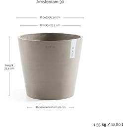 Amsterdam Topf mit Wasserreservoir - taupe - Ø 30 cm