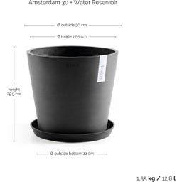 Amsterdam Topf mit Wasserreservoir - dunkelgrau - Ø 30 cm