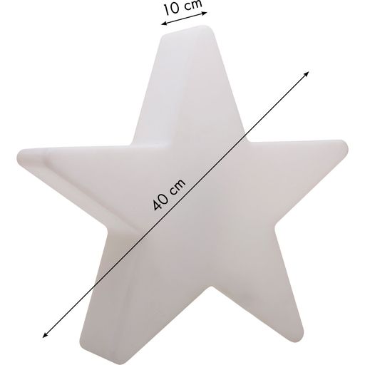 8 seasons design Motivljus Shining Star, 40 cm (LED) - Vit