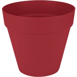 Pot Rond avec Roulettes LOFT URBAN - 40 cm - Rouge théâtre