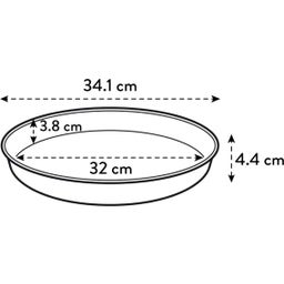 elho loft urban saucer round 34 - ocra